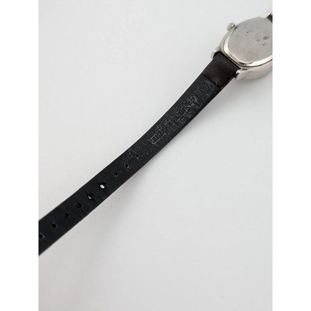 Avon Watch Women 21mm Silver Case Brown Leather Band- New‎ Battery